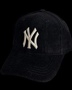 Color: BLACK  NY hat  Corduroy material Adjustable  Unisex Adjustable Black Baseball Cap For Winter, Winter Black Baseball Cap With Curved Brim, Winter Streetwear Baseball Cap With Short Brim, Black Winter Snapback Hat With Curved Brim, Black Flat Brim Baseball Cap, Black Curved Brim Snapback Hat For Winter, Black Snapback Hat With Curved Brim For Winter, Black Snapback Hat For Winter, Black Brimmed Dad Hat