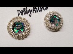 Double rhinestone earrings uv resin - YouTube