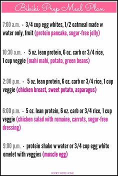 Bikini Contest Prep Meal Plan Model Diet Plan, Fitness Meal Prep, Model Diet, Strict Diet, 30 Day Workout Challenge, Popular Workouts, Nutrition Plans