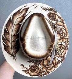 This Cowboy Hats item by HearthandFelt has 108 favorites from Etsy shoppers. Ships from Duluth, MN. Listed on Jul 20, 2024 Burned Cowboy Hats, Burn Hats, Burning Hats, Burnt Hats, Womens Western Hats, Burned Hats, Cowboy Hat Design, Hat Burning, Custom Cowboy Hats