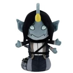 an image of a stuffed toy that is in the shape of a demon with horns