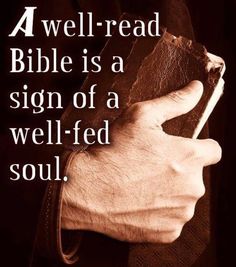 a well read bible is a sign of a well - fed soul