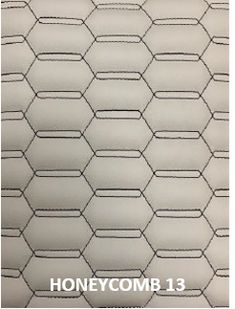 an upholstered mattress is shown with the words honeycomb 13 written on it