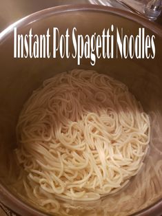 the instant pot spaghetti noodles are ready to be cooked