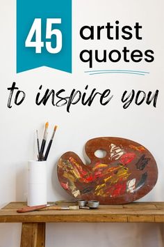 45 of the best inspiring and motivating quotes about art and creativity! These are great artist quotes to read as a creative person whenever you need some encouragement in your art practice. Painting quotes | inspirational art quotes | creativity quotes