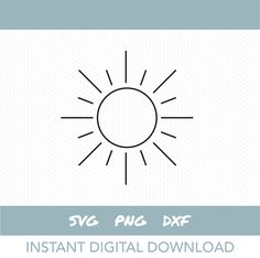 the svg sun dxf instant digital file