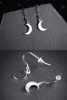 Discover the elegance of the night sky with our handmade silver crescent moon earrings. These 925 sterling silver earrings are designed to add a touch of celestial beauty to any outfit. Perfect for moon jewelry enthusiasts, these earrings are both stylish and durable. Whether you're looking for a special gift or a new addition to your jewelry collection, these silver moon earrings are sure to impress. Silver Moon Earrings, Celestial Design, Love Moon, Crescent Moon Earrings, Outfit Making