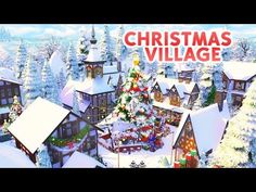 an animated christmas village is shown in this image