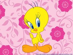 an image of a cartoon character with flowers in the background