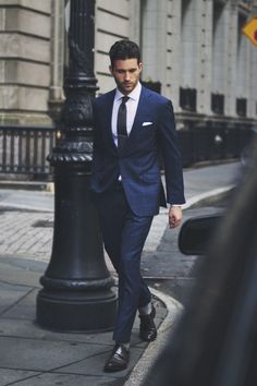 Man in Pink | Blue suit Simple Summer, Navy Suit, Suit Style