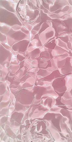 the water is pink and has bubbles in it