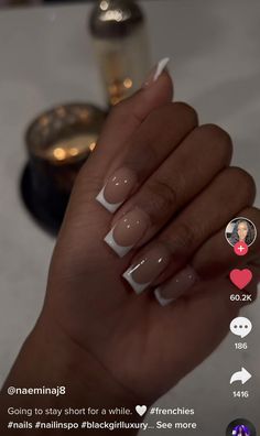 Short French Acrylics, French Nails Short Classy, Short Acrylic French Nails, Short French Nails Square, Square Short French Tip Nails, Short French Tip Acrylic Nails Square, Short Nail Designs French Tips, Short Coffin French Tip Nails, French Tip Short Acrylic Nails