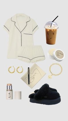 Polyvore Pyjamas Outfit, Pajamas Aesthetic, Lounge Outfits, Cute Pjs, Cute Sleepwear, Cute Pajama Sets, Comfy Outfit, Cute Lazy Day Outfits, Lazy Outfits