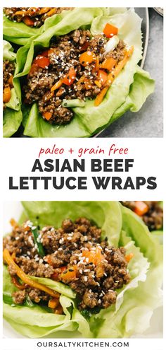 Asian-Style Ground Beef Lettuce Wraps Quick Easy Low Carb Dinner, Ground Beef Lettuce Wraps, Asian Ground Beef, Lettuce Wrap Sauce, Easy Low Carb Dinner, Easy Lettuce Wraps, Asian Lettuce Wraps, Beef Wraps, Beef Lettuce Wraps