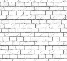 a black and white photo of a brick wall