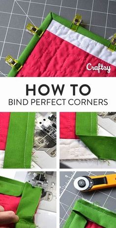 how to bind perfect corners for quilts