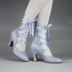 Beautiful Edwardian and 1920s leather oxfords for costumers, historical reenactors, historybounding, steampunks, cottage core, dark academia, theater groups, and historically-inspired brides. Couture, Haute Couture, Edwardian Boots, American Duchess, Historical Shoes, Dr Shoes, Tango Dance, Lace Up Boots, Tango