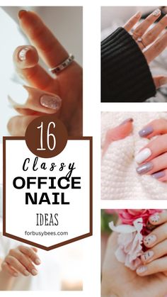 Office nail ideas Business Professional Nails, Classy Work Nails, Work Nails Professional, Short Work Nails, Office Nails Professional, Manicure Nails Design, Work Appropriate Nails, Monochrome Nails, Nails Work