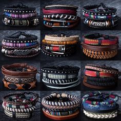 Gender: MenMetals Type: Zinc AlloyChain Type: Rope ChainItem Type: BraceletsStyle: VintageClasp Type: Lace-upFine or Fashion: Fashion Bracelets Men, Wholesale Necklaces, Retro Bracelet, Classic Bracelets, Punk Jewelry, Mens Leather Bracelet, Men Jewelry, Leather Bracelets, Classic Leather