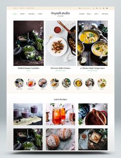 an image of a website with food items on it