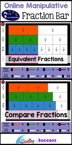 two different fractions worksheet with numbers and fraction symbols on the same sheet