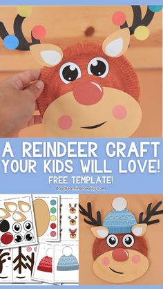 a reindeer craft is shown with the text, a reindeer craft your kids will love