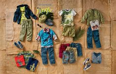 kids and baby styling, laydowns, laydown styling, Rainbow Gift, Still Life Photography, Cargo Shorts