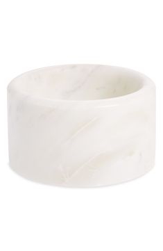 a white marble bowl on a white background