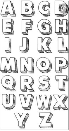 the alphabet is drawn in pencil on paper