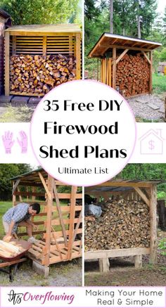 the ultimate diy firewood shed plans that are easy to build and great for beginners