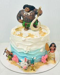 there is a cake decorated with an image of a man on top