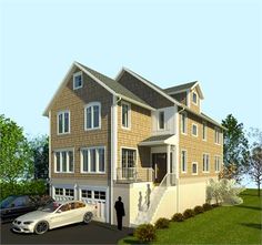 this is an artist's rendering of a two story house