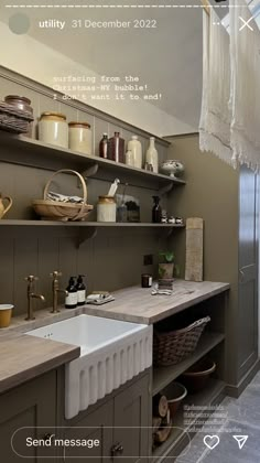 the kitchen is clean and ready to be used as a place for cooking or baking