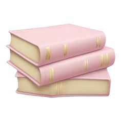 three pink books stacked on top of each other with gold trimmings and edges