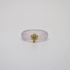 A small round green jade charm dotted on genuine white jade band. 18k gold plated sterling silver carved base and little green jade invest the white band with vintage feeling. Genuine white jade band 3mm thickness 5mm width Size US7 Jade Engagement Ring, Jade Wedding, Vintage Feeling, Reference Board, Jade Charm, Dainty Rings, Gold Jewelry Simple, Jade Ring, Funky Jewelry