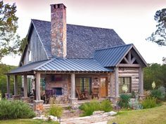 a house with a stone pathway leading to it