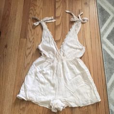 Never Worn! Super Fun And Flirty Piece! Dresses, Cream, Trousers, Hearts Pants, Jumpsuit Romper, Pant Jumpsuit, Pants For Women, Rompers, Pants