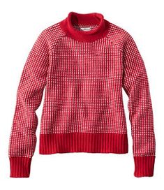 #LLBean: Women's Signature Original Cotton Sweater, Rollneck Novelty Ll Bean Sweater, Novelty Sweater, Organic Cotton Yarn, Roll Neck Sweater, Built To Last, Women's Sweaters, 70s Fashion, Ll Bean, Petite Size