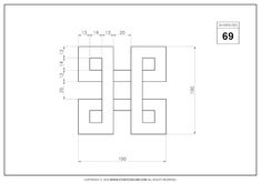 a drawing of the floor plan for an apartment building, with numbers on each side