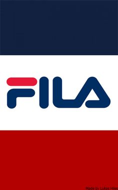 the fila logo is shown in red, white and blue