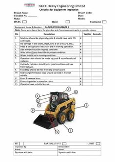 a manual for the jcc heavy engineering limited loader is shown in this image