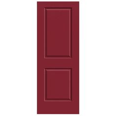 JELD-WEN Molded Composite interior doors with smooth surfaces offer a modern, clean look. Transform any room in your house simply by changing the door. JELD-WEN Carrara 30-in x 80-in Cranberry 2-panel Square Smooth Solid Core Prefinished Molded Composite Slab Door in Red | LOWOLJW136700539 Craftsman Door, Prehung Interior Doors, Victorian Door, Opening Door, Satin Nickel Hardware, Contemporary Doors, Sound Control, Solid Core, Rustic Doors