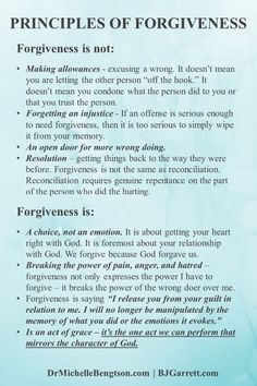 a blue poster with the words, principals of forgivenesss is not