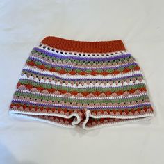 Handmade Crochet Shorts !! Size Xs/S, Waistband Can Be Added If Requested For No Additional Cost. Handwash W Cold Water Colors Are More Vibrant In Person!! Not As Muted Made With Acrylic Yarn. This Item Is Handmade And May Have Flaws That I’m Not Responsible For! Tagged For Exposure Pattern By Matildacrochetstudio Crochet Shorts Set, Crochet Trends, Shorts Crochet, Crochet Pants, Crochet Shorts, Crochet Inspo, Water Colors, Crochet Stuff, Princess Polly