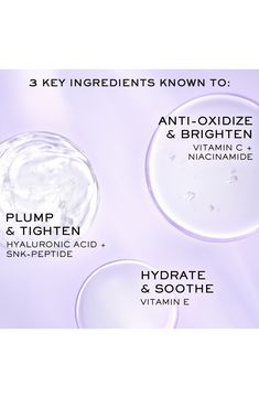 What it is: An anti-aging eye serum that provides a visible eye-lift effect, de-puffs and smoothes the appearance of crow's feet and fine lines around the eye area.What it does: For the first time, three anti-aging powerhouses now united in a triple-dose eye serum. Formulated by the brand;s expert skin-care scientists to address the needs of aging eyes, their first eye serum with three formulas freshly mixed with each pump improves the appearance of the entire eye contour. The quickly absorbed, Vitamin C And Niacinamide, Aging Eyes, Anti Aging Eye Serum, Lancome Renergie, Vitamin F, Eye Lift, Linoleic Acid, Now United, Eye Contour