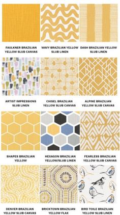 the different types of wallpapers that are available in various colors and sizes, including yellow