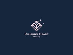 the diamond heart jewelry logo on a dark blue background