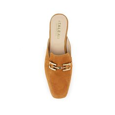 Cecile Mules - Italeau Classic Suede Mules With Buckle Closure, Luxury Classic Mules With Buckle Closure, Elegant Gold Mules With Buckle Closure, Suede Slip-on Mules With Buckle Closure, Luxury Leather Mules With 4-inch Heel, Loafers Style, High Quality Shoes, 2 Inch Heels, Suede Loafers