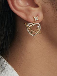 Celestial Earrings | En Route Jewelry En Route Jewelry, Celestial Earrings, Hard Metal, Instagram Tags, Bhutan, Pearl Flower, Jewelry Inspo, Pretty Jewellery, Jewelry Plate