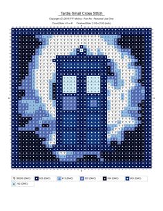 a cross stitch pattern that looks like a doctor who is in the middle of it